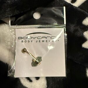 Gold and Green Belly Ring